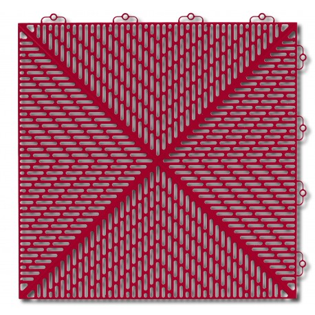 Płytki garażowe Bergo Unique czerwone