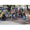 Bezpieczne Gumowe Płytki na plac zabaw 40mm SBR CZERWONY 500x500